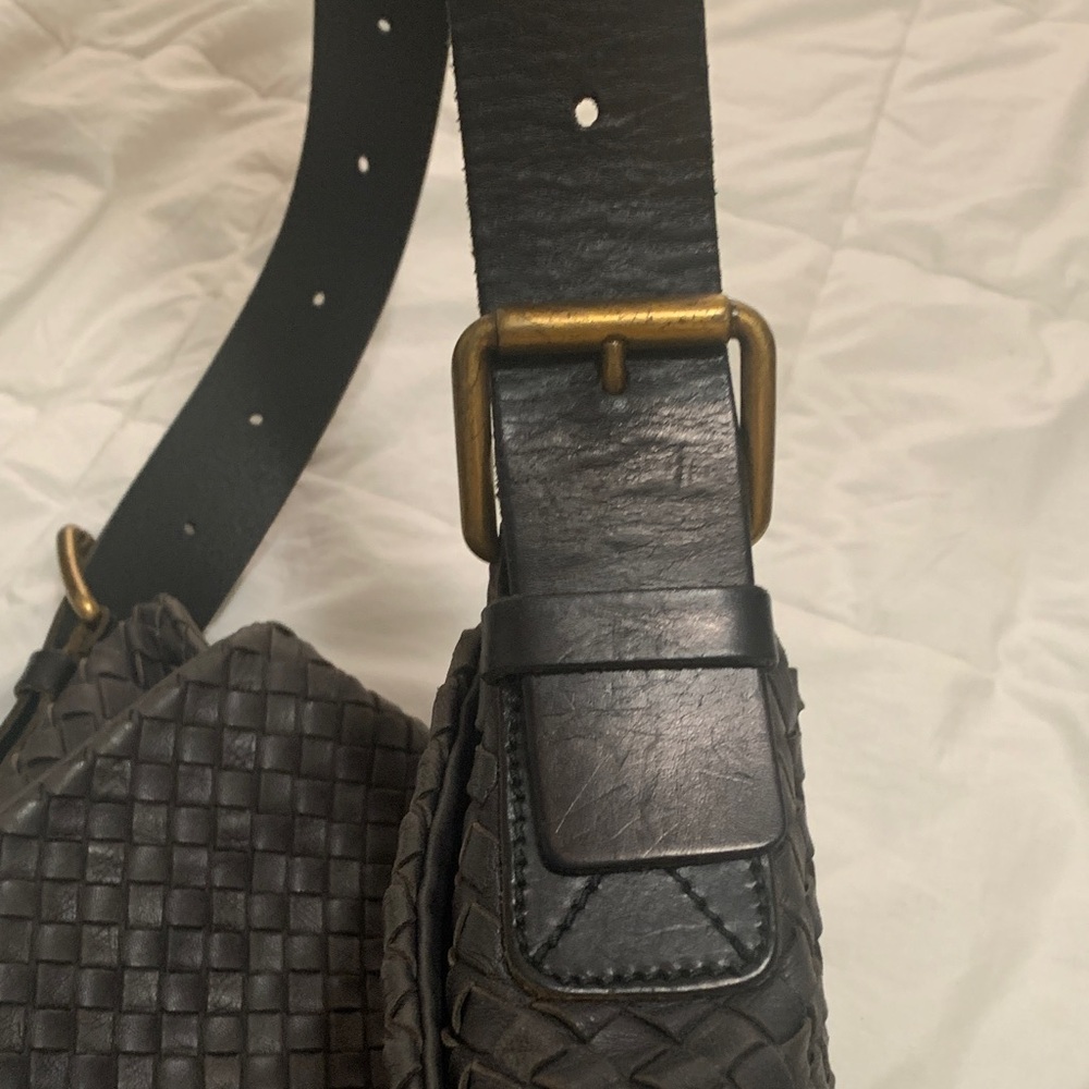 Bottega Veneta Woven Leather Crossbody Bag - Espresso Brown - Picture 6 of 10
